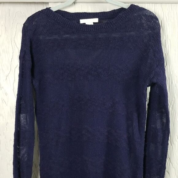 🖤 5/$20 🖤 DESIGN HISTORY blue knitted sweater - Picture 1 of 5